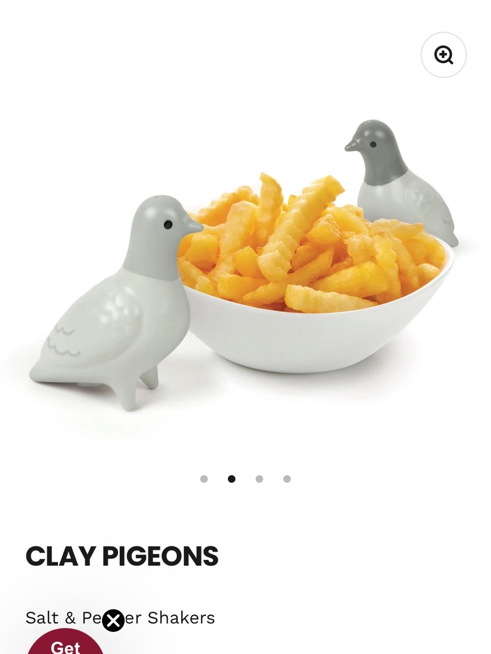Fred Ceramic Clay Pigeon Salt & Pepper Set - Picture 5 of 8